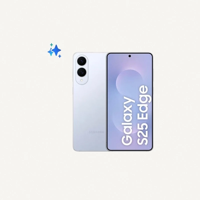 Samsung Galaxy S25 Edge AI Phone Dual SIM Titanium Icyblue 12GB RAM 256GB - Middle East Version-0