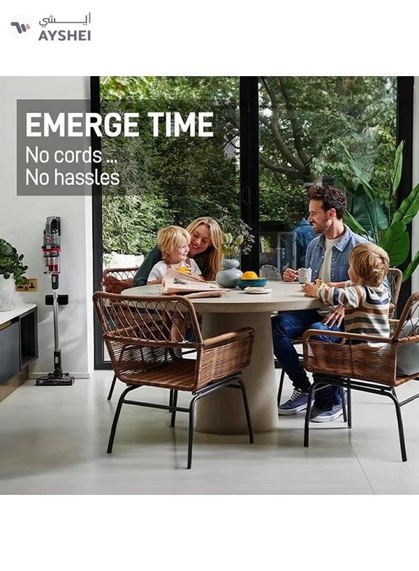 HOOVER ONEPWR Emerge Cordless Stick Vacuum Cleaner, Lightweight And Versatile, Long Lasting Battery, Cord-Free, Boost Mode, Up To 40 Minutes Runtime, Optimized For Every Floor - 0.6 L 265 W CLSV-VPME Silver