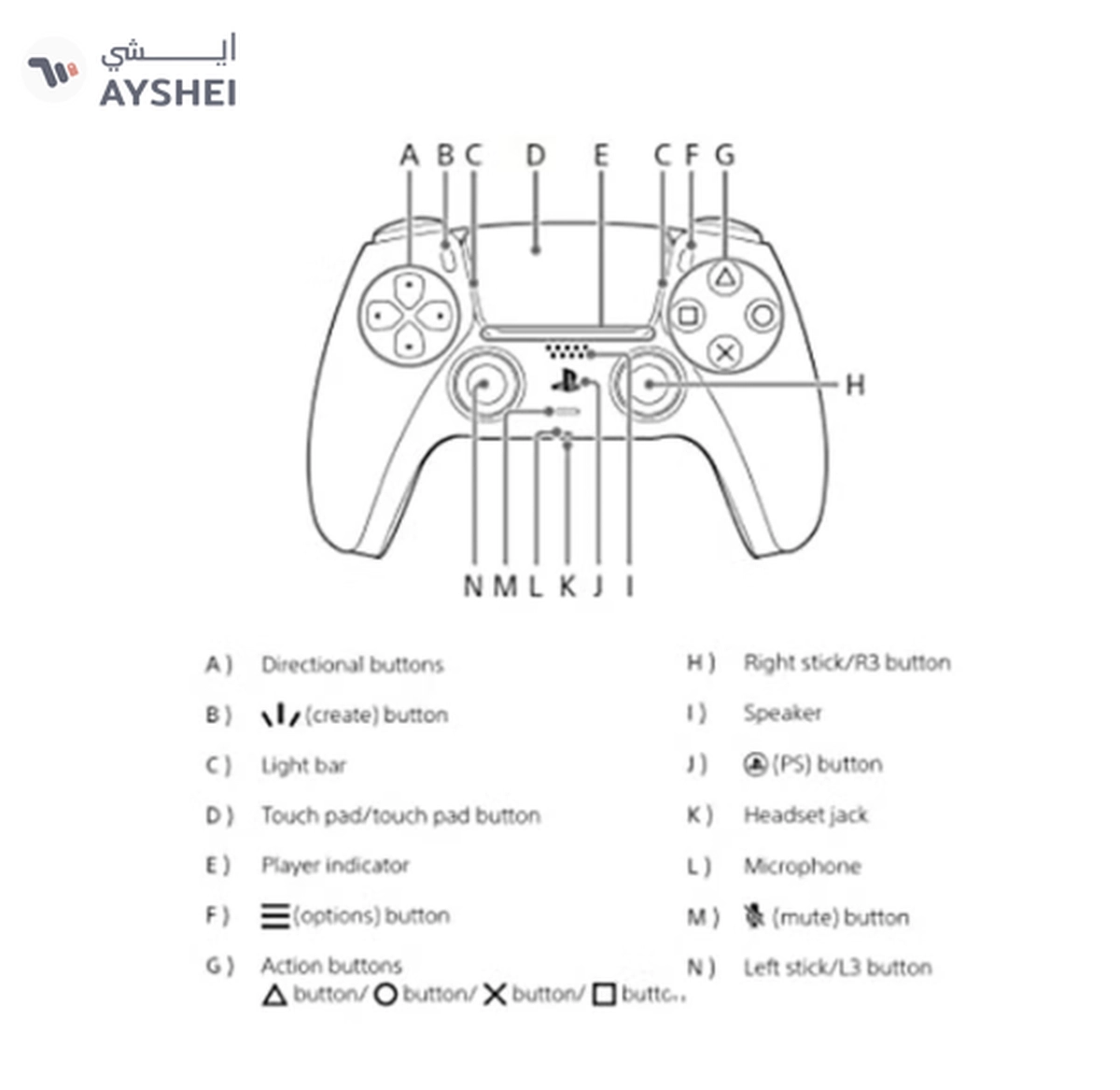 Sony DualSense Wireless Controller For PlayStation 5 - White -4-4