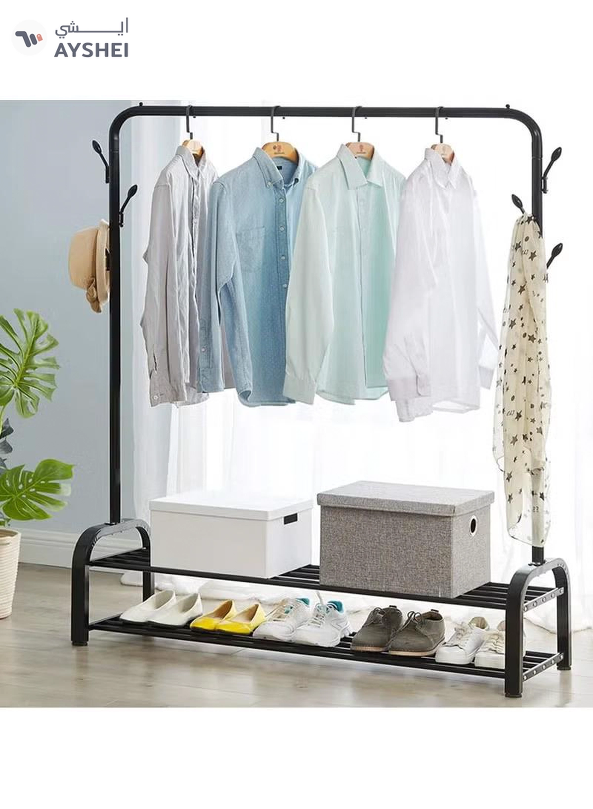 DubaiGallery Metal Cloth Dryer Folding Clothes Airer Clothes Airer Clothes Airer Drying Length Stainless Steel-1-1