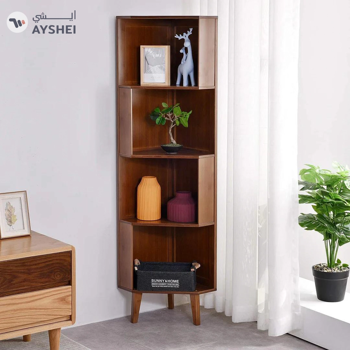 Balanbo Corner Book Cabinet-5-5