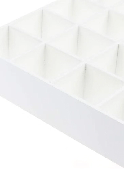 Eworld White Wooden Display Case with 16 Compartments-4