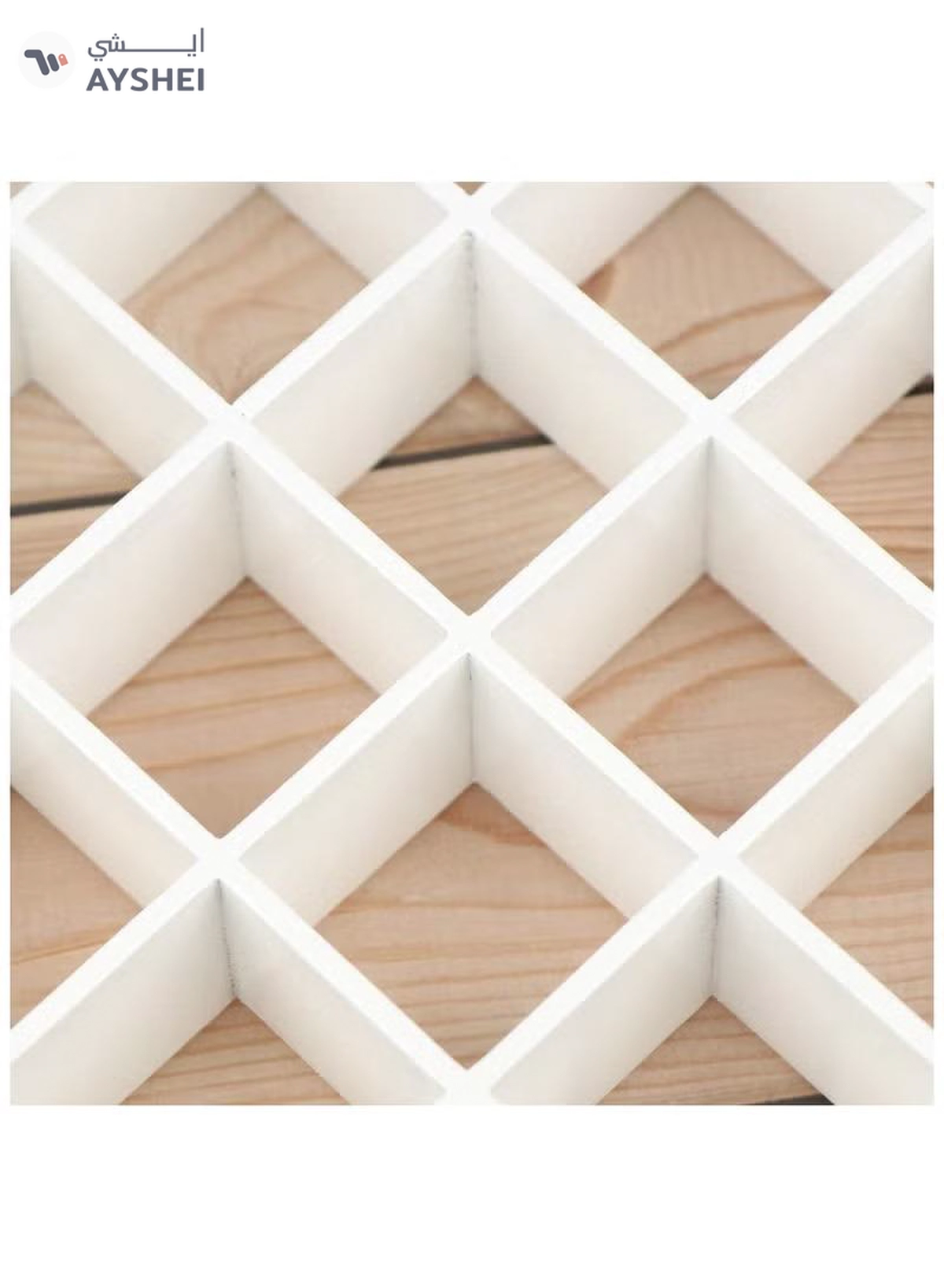 Eworld White Wooden Display Case with 16 Compartments-2-2