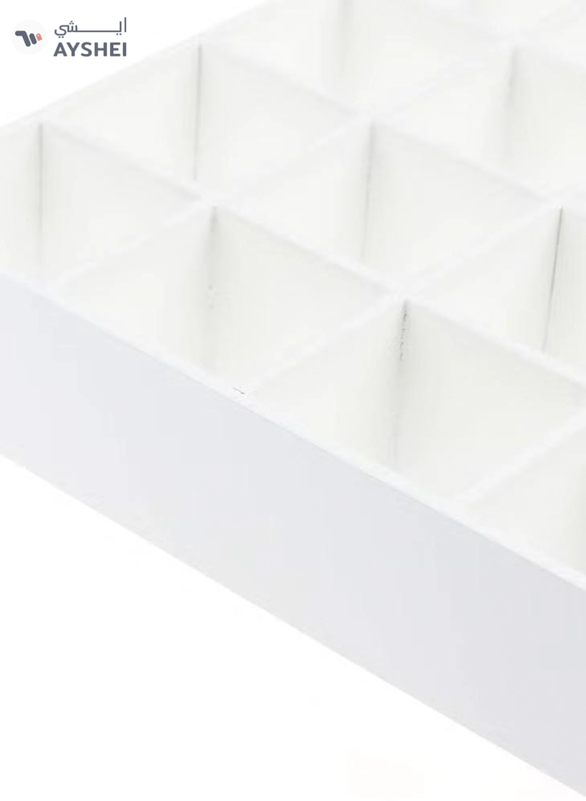 Eworld White Wooden Display Case with 16 Compartments-4-4