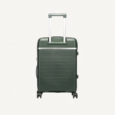 British Traveller 3-Piece Polypropylene Luggage Set | 20”, 24”, 28” Lightweight Suitcases with 360° Spinner Wheels, TSA Lock, Water & Scratch Resistant | Durable Hard Shell Trolley Bags with Telescopic Handle - Green-1