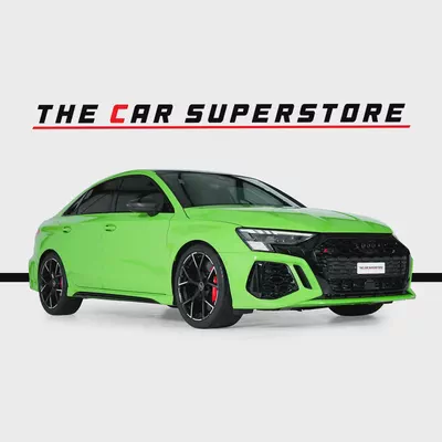 Audi RS3 Sedan-GCC-Exclusive Green Color-Full Leather Interior-Green Accents-Sports Exhaust-0