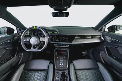 Audi RS3 Sedan-GCC-Exclusive Green Color-Full Leather Interior-Green Accents-Sports Exhaust-9