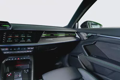 Audi RS3 Sedan-GCC-Exclusive Green Color-Full Leather Interior-Green Accents-Sports Exhaust-10