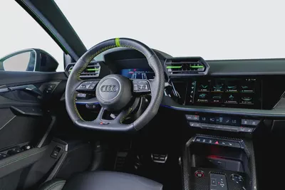 Audi RS3 Sedan-GCC-Exclusive Green Color-Full Leather Interior-Green Accents-Sports Exhaust-13