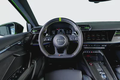 Audi RS3 Sedan-GCC-Exclusive Green Color-Full Leather Interior-Green Accents-Sports Exhaust-16