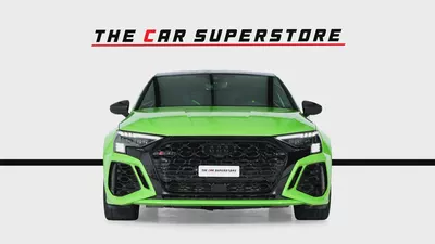 Audi RS3 Sedan-GCC-Exclusive Green Color-Full Leather Interior-Green Accents-Sports Exhaust-2