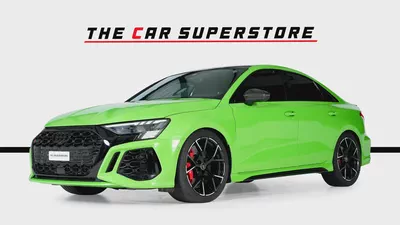 Audi RS3 Sedan-GCC-Exclusive Green Color-Full Leather Interior-Green Accents-Sports Exhaust-3