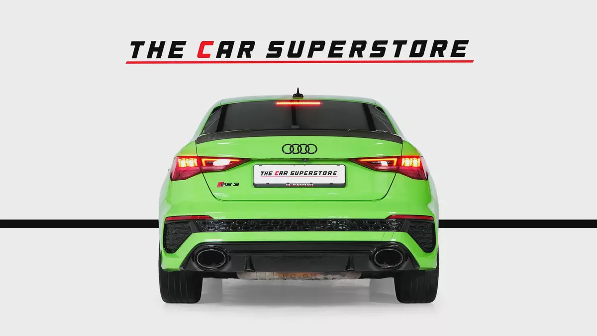 Audi RS3 Sedan-GCC-Exclusive Green Color-Full Leather Interior-Green Accents-Sports Exhaust-6-6