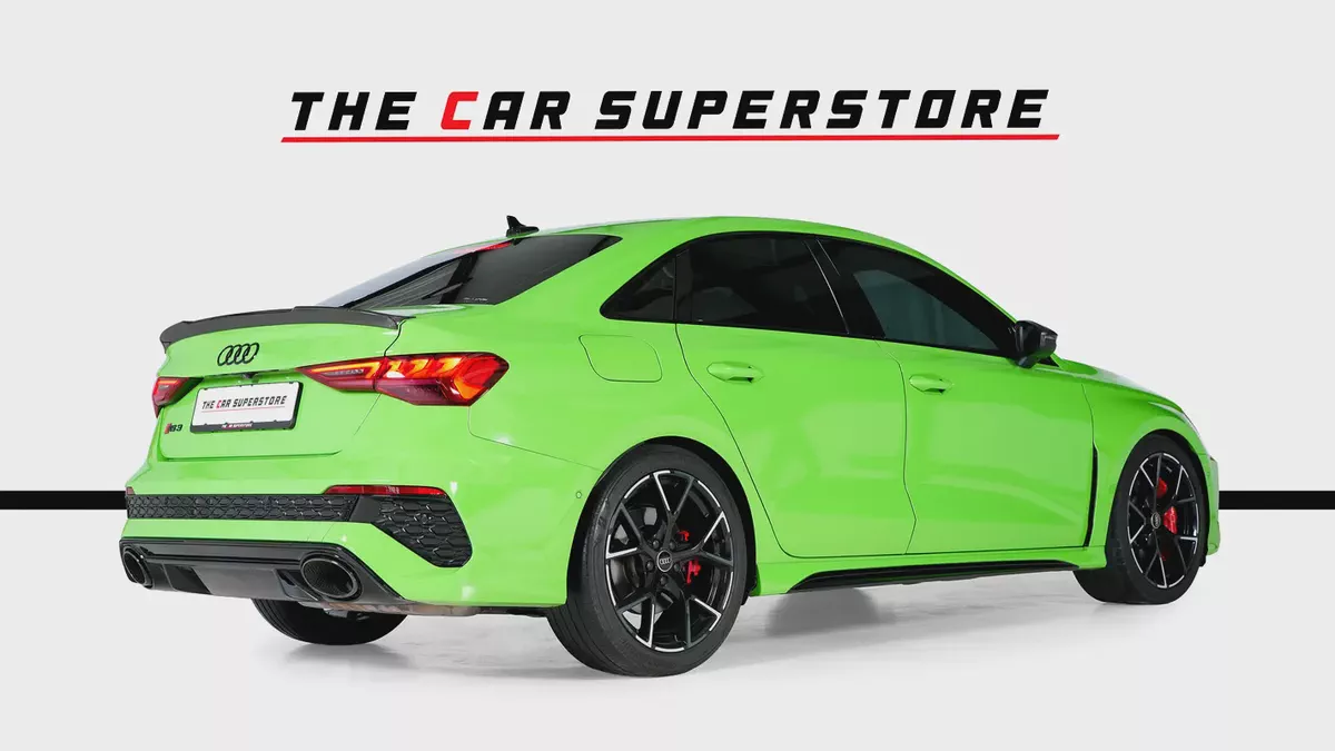 Audi RS3 Sedan-GCC-Exclusive Green Color-Full Leather Interior-Green Accents-Sports Exhaust-7-7