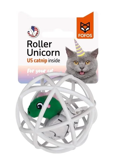 FOFOS Roller Dinosaur with Catnip Cat Toy-0