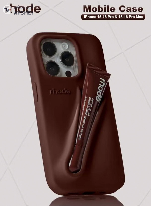 rhode Phone Case with Peptide Espresso Lip Tint, Protective Mobile Cover
