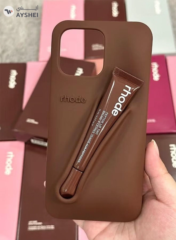 rhode Phone Case with Peptide Espresso Lip Tint, Protective Mobile Cover