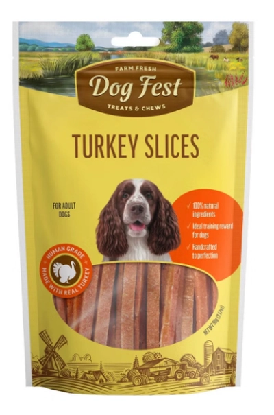 Dog Fest Turkey Slices For Adult Dogs[Weight - 90g]-0