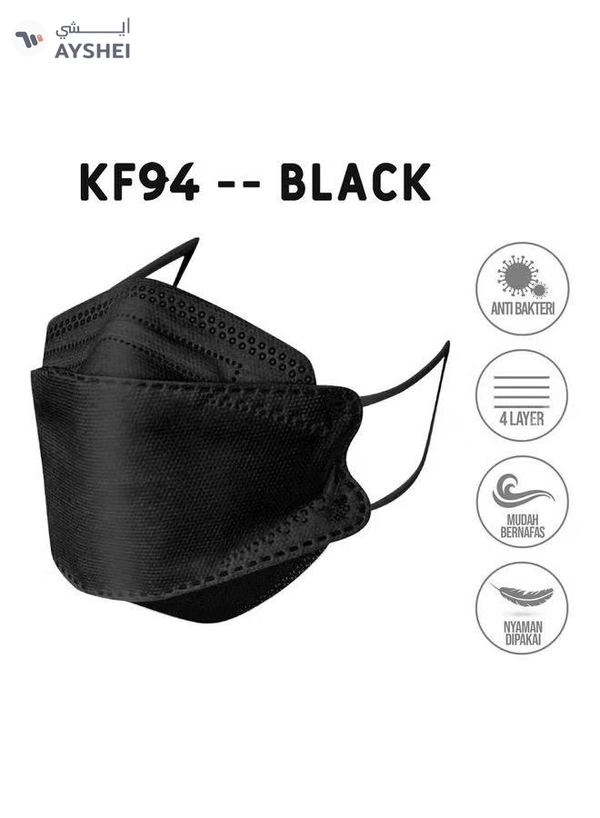 MedOne 50-Piece KF94 Face Mask For Adults Black