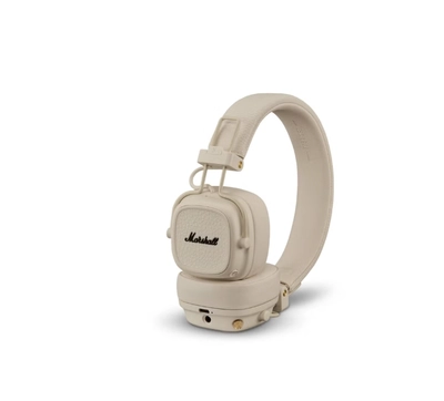 Marshall Major V On-Ear Bluetooth Wireless Headphone with 100+ Hours Playtime, Cream Beige-0
