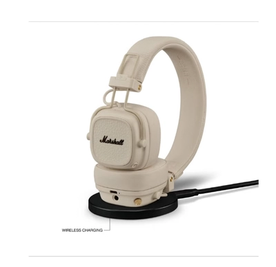 Marshall Major V On-Ear Bluetooth Wireless Headphone with 100+ Hours Playtime, Cream Beige-8