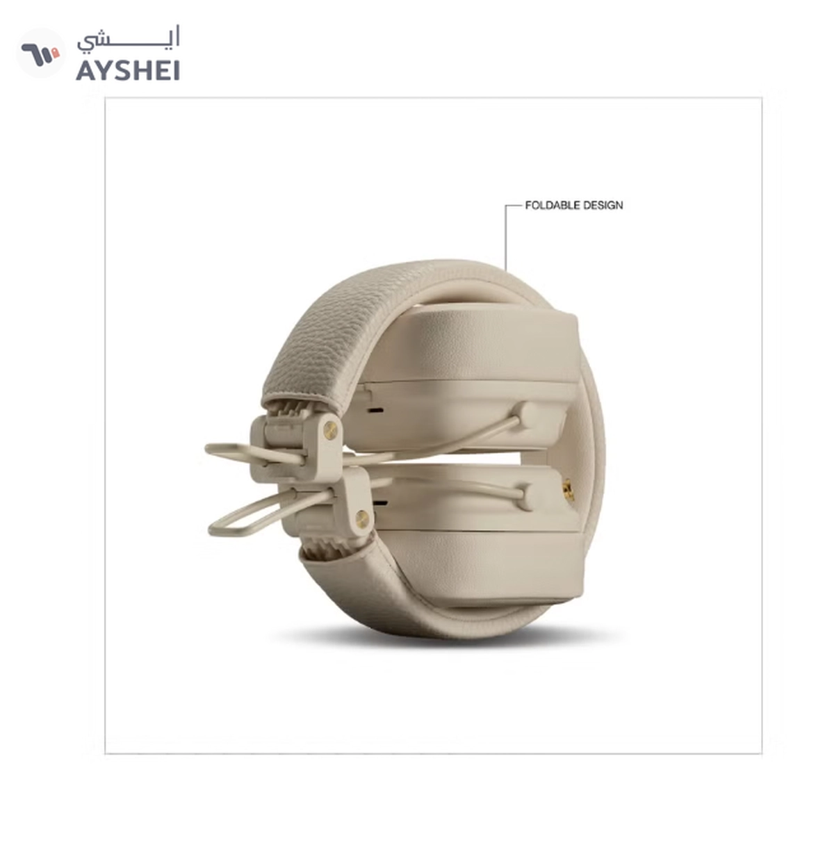 Marshall Major V On-Ear Bluetooth Wireless Headphone with 100+ Hours Playtime, Cream Beige-6-6