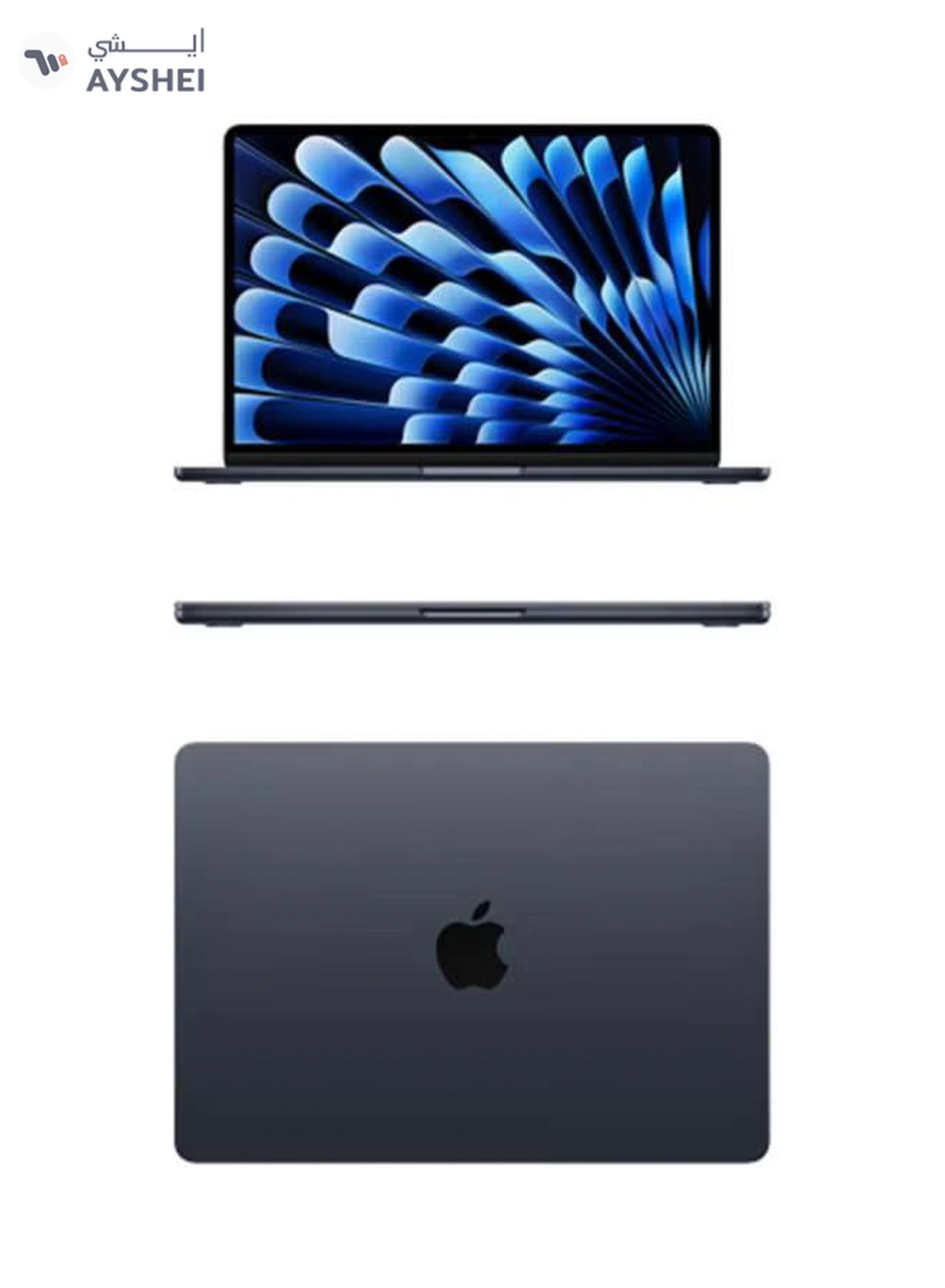Apple New 2025 MacBook Air MW133 13-Inch Display, Apple M4 Chip 10-Core CPU 10-Core GPU Processor/16GB RAM/512GB SSD/macOS English/Arabic Midnight-1-1
