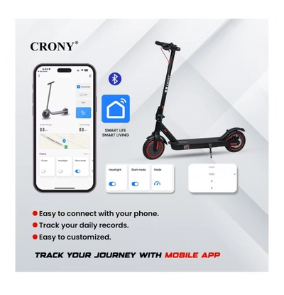 Crony M365 App E-Scooter | 45km/H High-Speed | 25KM Range | 250w Brushless Motor | Rear Disc Brake-3