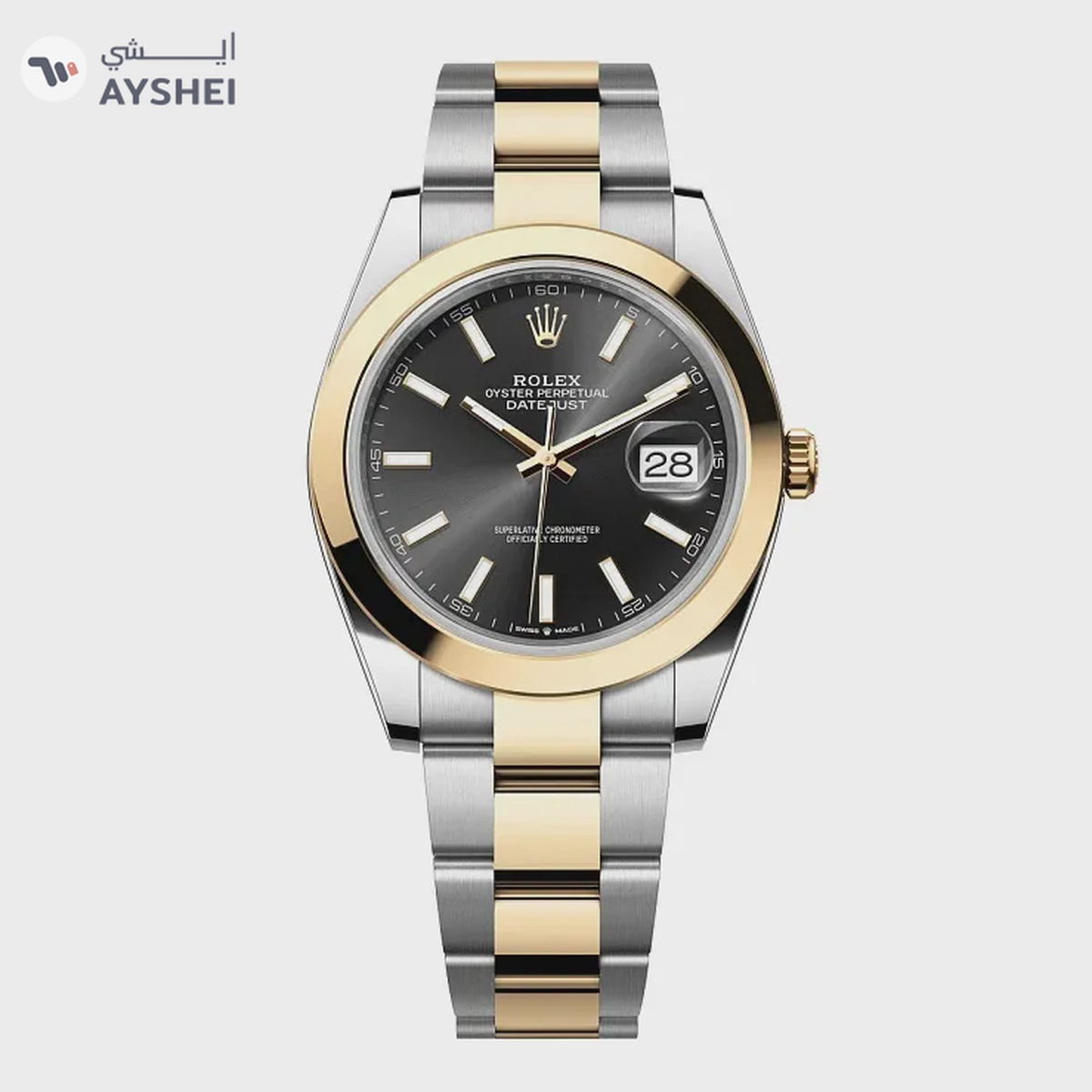 Rolex Datejust 41mm Steel & Yellow Gold Black dial Jubilee bracelet-0-0