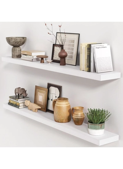 DubaiGallery Floating Shelves,Wall Mounted Shelf with Invisible Brackets,Wall Decor Display Shelves Storage Unit for Living Room,Bedroom,Kitchen-0