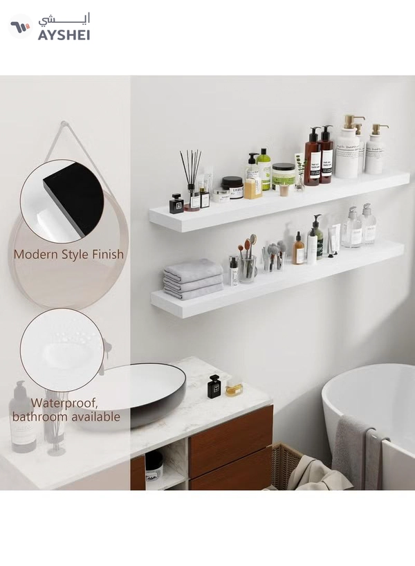 DubaiGallery Floating Shelves,Wall Mounted Shelf with Invisible Brackets,Wall Decor Display Shelves Storage Unit for Living Room,Bedroom,Kitchen