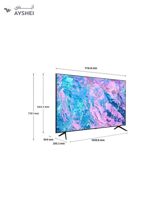 Samsung 50Inch Crystal UHD 4K Smart TV 2023 UA50CU7000UXZN + 2.0CH Soundbar Plus Bluetooth, Usb, Fm Radio With 600W PMPO 50CU7000+THN322B Black