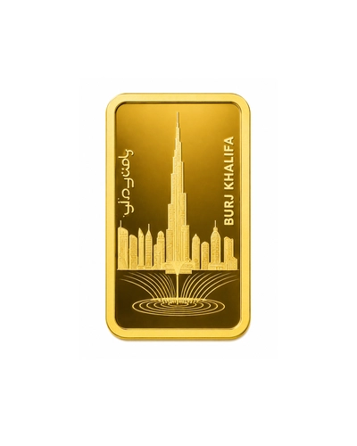 Zewer 5g 24K 999.9 Fine Gold Bar with Burj Khalifa Design-4