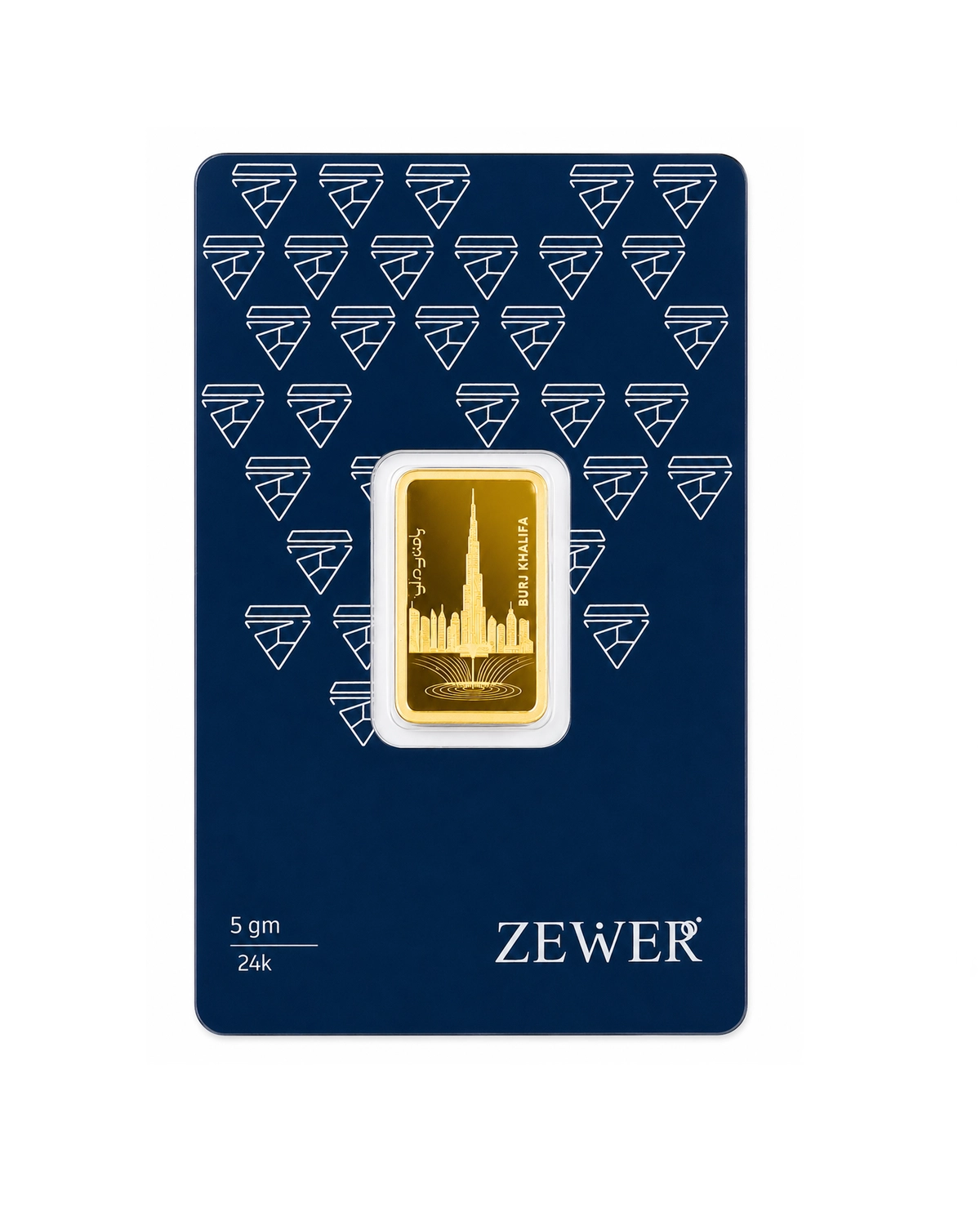 Zewer 5g 24K 999.9 Fine Gold Bar with Burj Khalifa Design-1-1