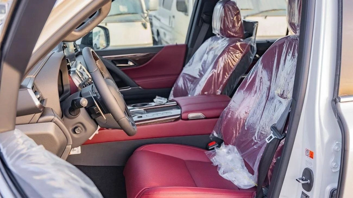 Lexus LX 600 – Luxury SUV in White with Red Interior-11-11