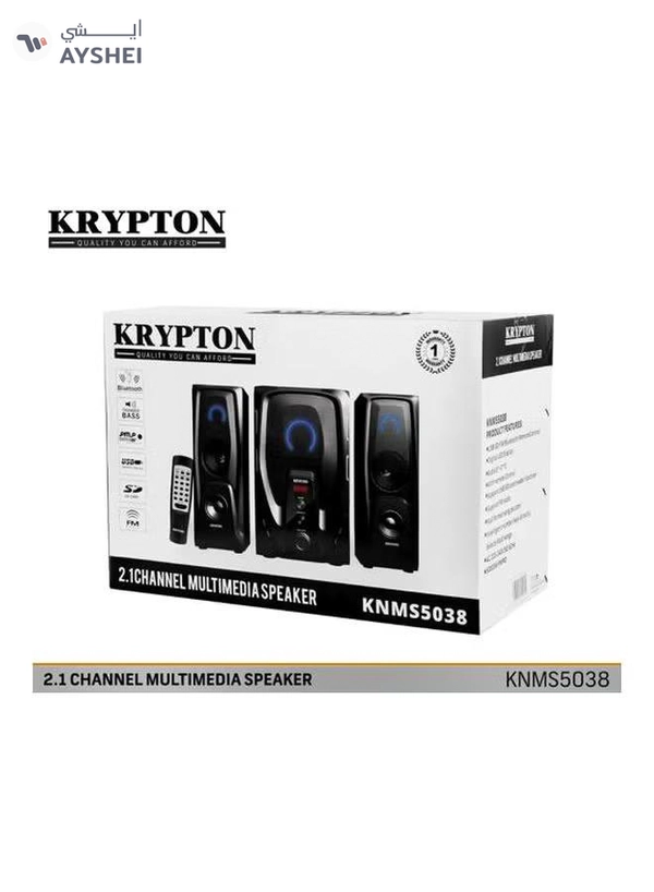 KRYPTON 2.1 Channel Multimedia Speaker System KNMS5038 Black