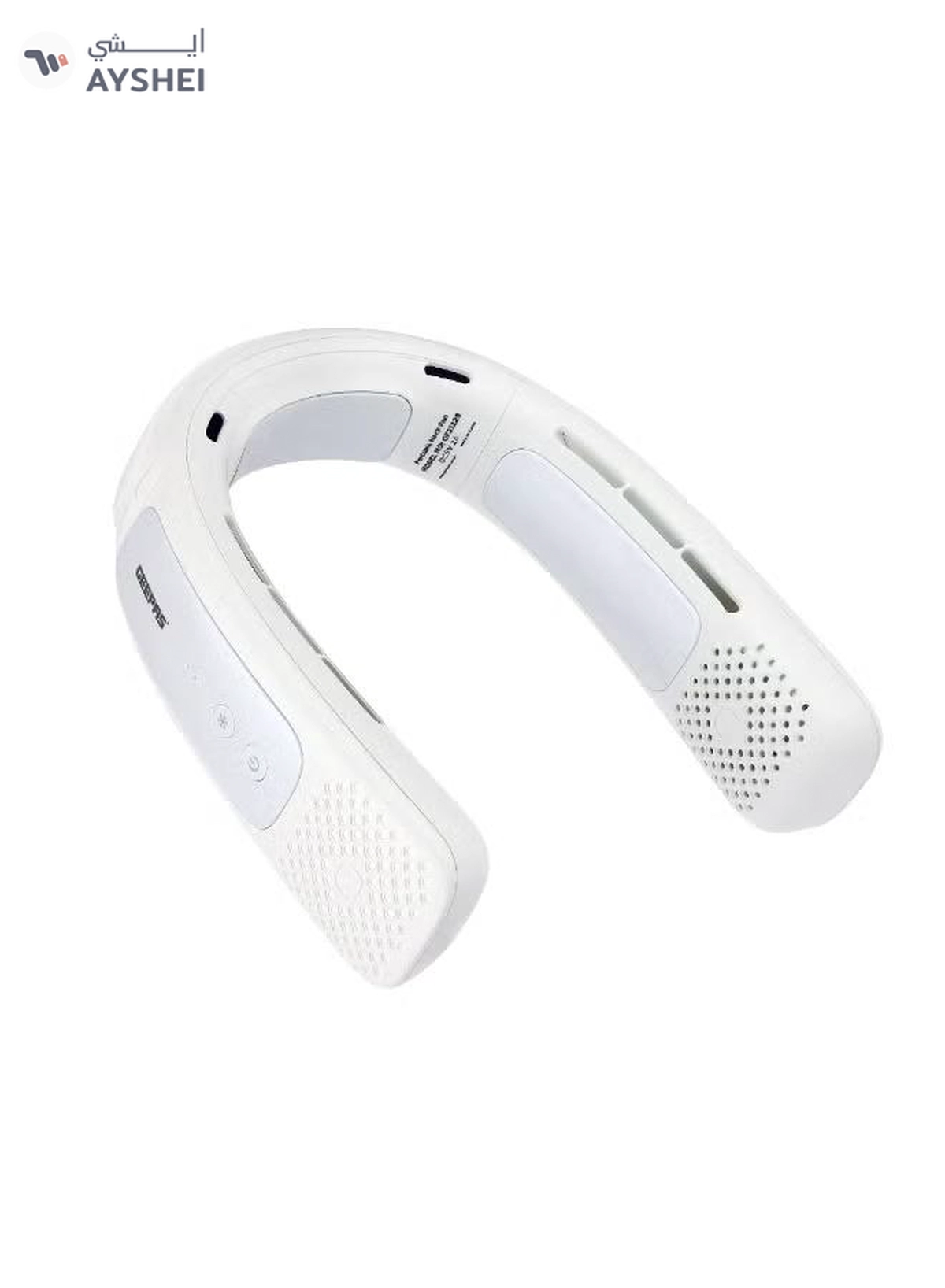 GEEPAS Cool Collar- Personal Neck Fan with 12 Hours Long Working Time, 3 Speed Levels/ Lightweight, Rechargeable for Indoor and Outdoor Use/ Silent, Safe and Secure GF21229 white-1-1