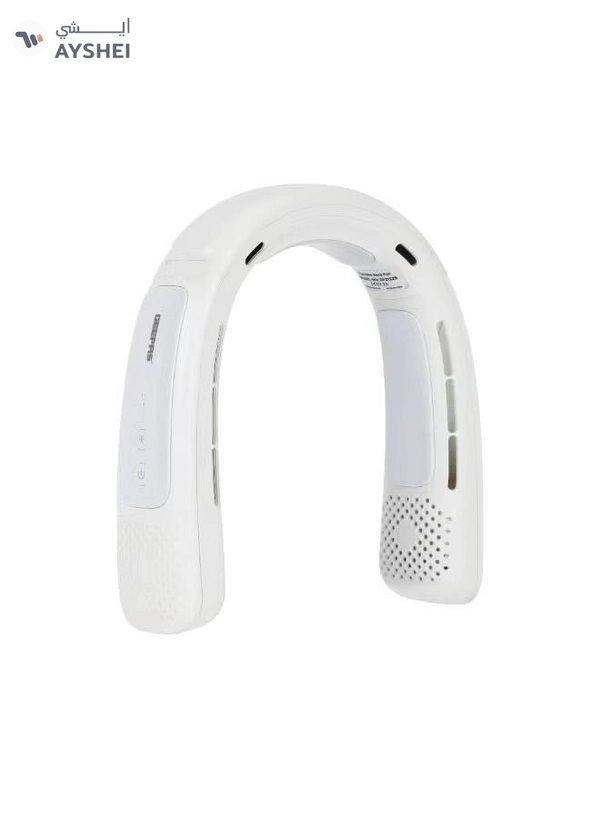 GEEPAS Cool Collar- Personal Neck Fan with 12 Hours Long Working Time, 3 Speed Levels/ Lightweight, Rechargeable for Indoor and Outdoor Use/ Silent, Safe and Secure GF21229 white