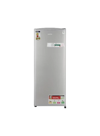 GEEPAS 220L Gross/ 173L Gross Capacity, Defrost Single Door Refrigerator- GRF2050SPE/ Quick Cooling, Low Noise, Easy Cleaning/ with Recessed Handle and Glass Shelves, Perfect for Small Spaces, Apartments, etc 50 W GRF2050SPE Silver-0
