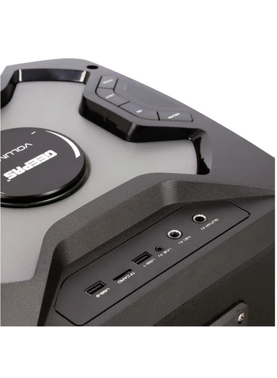 GEEPAS Rechargeable Professional Speaker With Remote Control And Microphone | 80000W PMPO | USB/ FM/ TF Card/ Bluetooth/ TWS-1