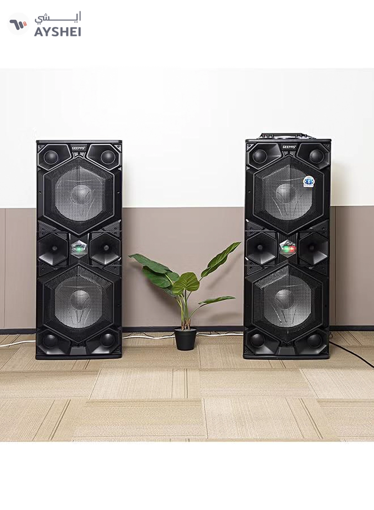 GEEPAS 2.0 Channel Professional Active Speaker System GMS8569 Black/Blue-7-7