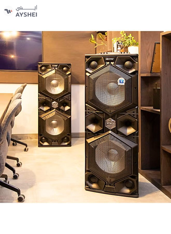 GEEPAS 2.0 Channel Professional Active Speaker System GMS8569 Black/Blue