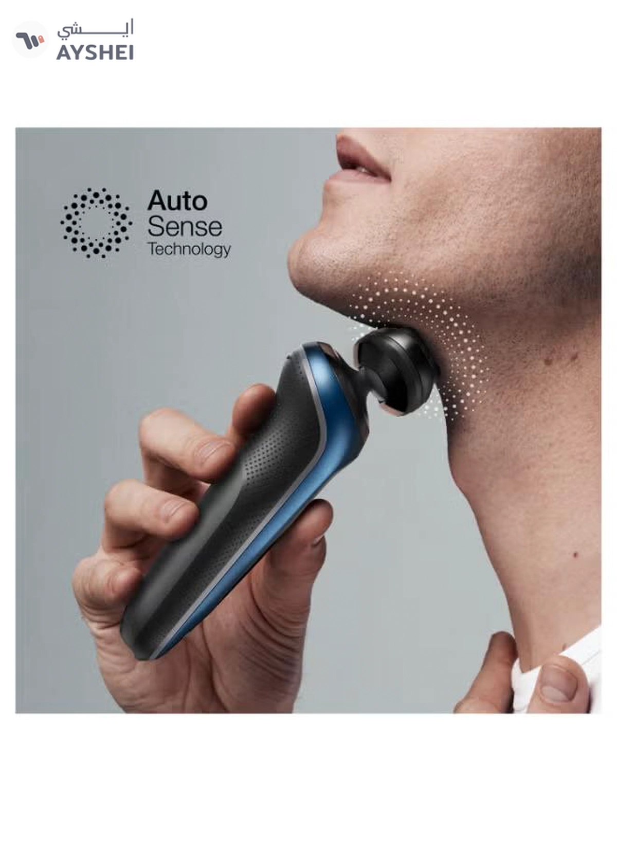 BRAUN Series 6 61-B1000s Wet & Dry shaver with travel case, blue. Made in Germany Blue / Black-3-3