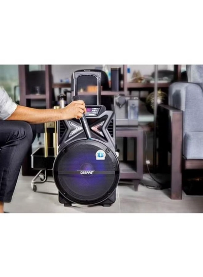 GEEPAS Rechargeable Trolley Bluetooth Speaker GMS11131 Black-1