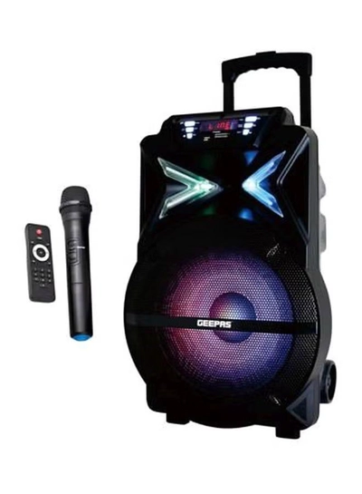 GEEPAS Rechargeable Trolley Bluetooth Speaker GMS11131 Black-0