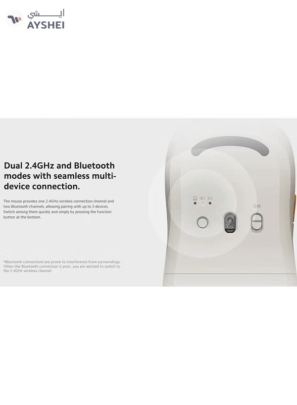 Xiaomi Wireless Mouse Xiaomi 3, 1200DPI, Bluetooth / Wi-Fi - BHR8912GL | White