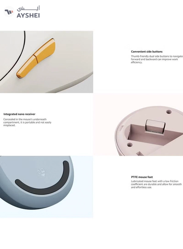 Xiaomi Wireless Mouse Xiaomi 3, 1200DPI, Bluetooth / Wi-Fi - BHR8912GL | White