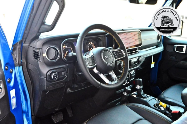 3 YRS DEALER WTY AND 3 YRS SP | 2024 JEEP WRANGLER 4DR SAHARA HYDRO BLUE | ORZ CUSTOM BUILT