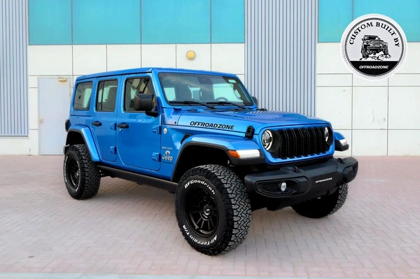 3 YRS DEALER WTY AND 3 YRS SP | 2024 JEEP WRANGLER 4DR SAHARA HYDRO BLUE | ORZ CUSTOM BUILT