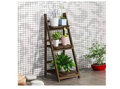 LINGWEI Plant stand 3 Tier Folding and 4 Tier Folding Plant Stand Shelves-1